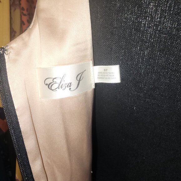 EUC Eliza J Black Lace with Mesh with Champagne Colored Liner - Picture 10 of 10